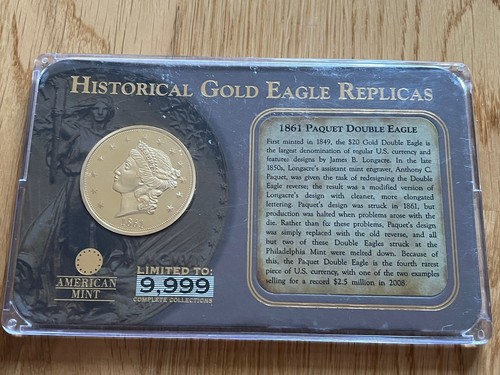 Medaille gold eagle replica - eagle,