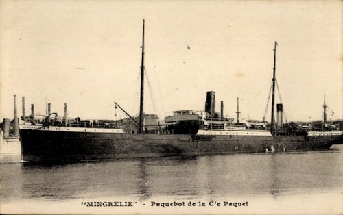 Dampfschiff mingrelie - ak,